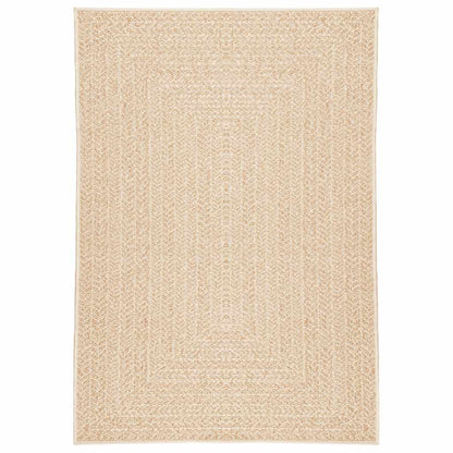 vidaXL Rug ZIZUR Beige 140x200 cm Jute Look Indoor and Outdoor