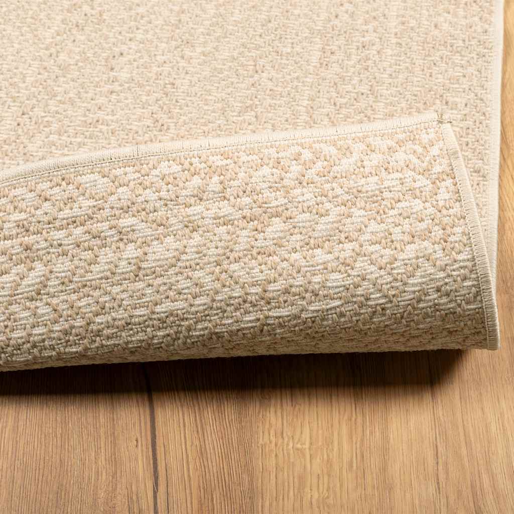 vidaXL Rug ZIZUR Beige 140x200 cm Jute Look Indoor and Outdoor