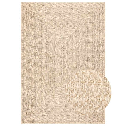 vidaXL Rug ZIZUR Beige 160x230 cm Jute Look Indoor and Outdoor