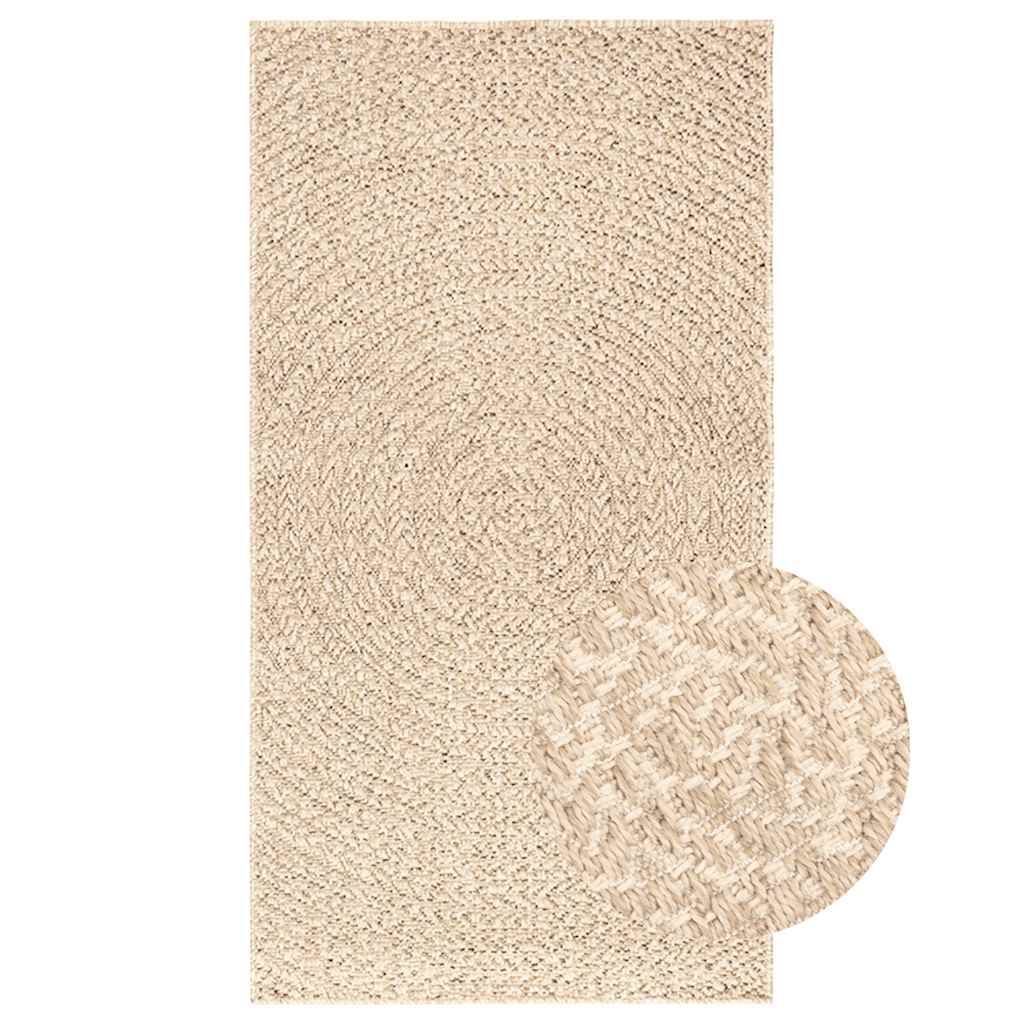 vidaXL Rug ZIZUR Beige 60x110 cm Jute Look Indoor and Outdoor
