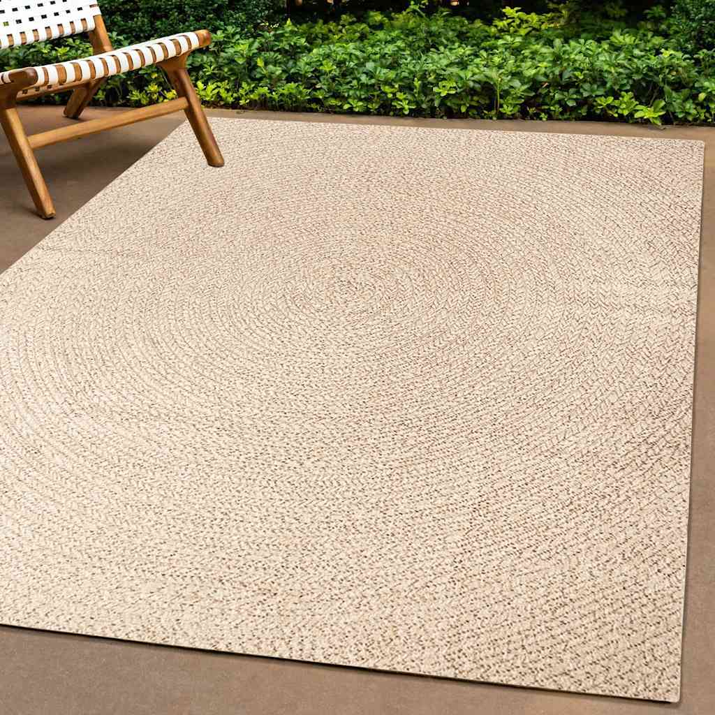 vidaXL Rug ZIZUR Beige 80x150 cm Jute Look Indoor and Outdoor