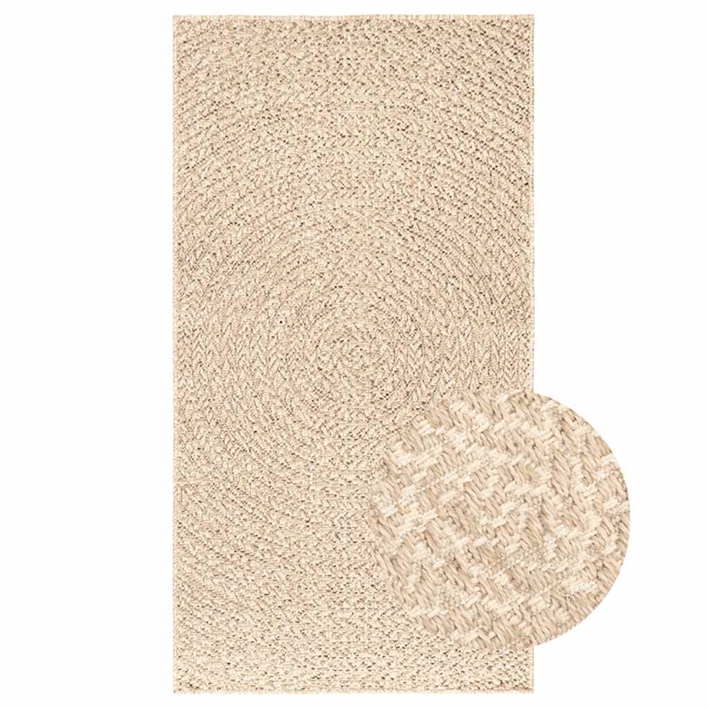 vidaXL Rug ZIZUR Beige 80x150 cm Jute Look Indoor and Outdoor