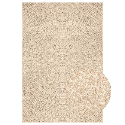 vidaXL Rug ZIZUR Beige 120x170 cm Jute Look Indoor and Outdoor