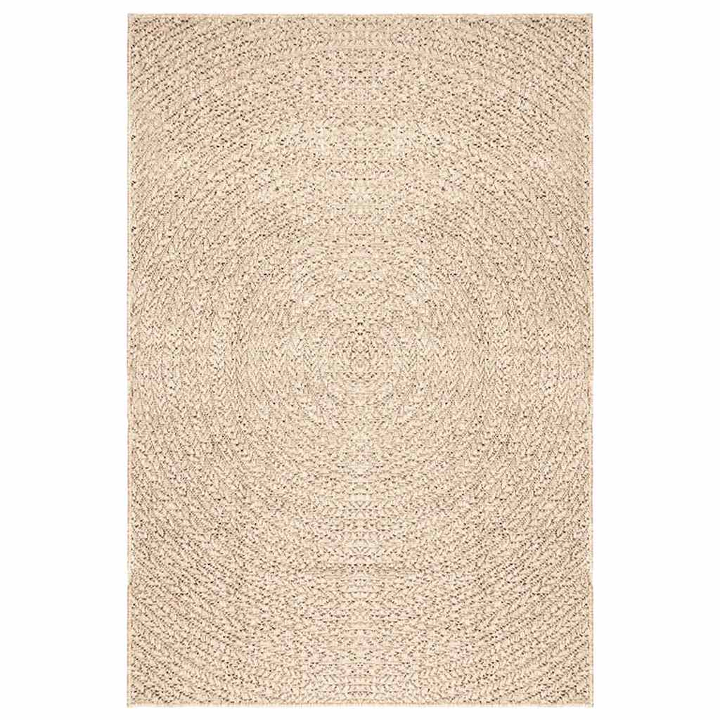 vidaXL Rug ZIZUR Beige 140x200 cm Jute Look Indoor and Outdoor