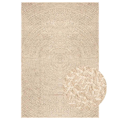 vidaXL Rug ZIZUR Beige 140x200 cm Jute Look Indoor and Outdoor