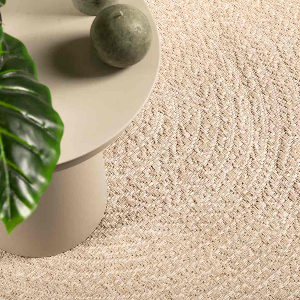 vidaXL Rug ZIZUR Beige 140x200 cm Jute Look Indoor and Outdoor