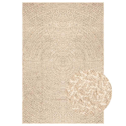 vidaXL Rug ZIZUR Beige 200x290 cm Jute Look Indoor and Outdoor