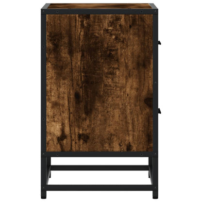 vidaXL Bedside Cabinet Smoked Oak 40x31x50 cm Engineered Wood
