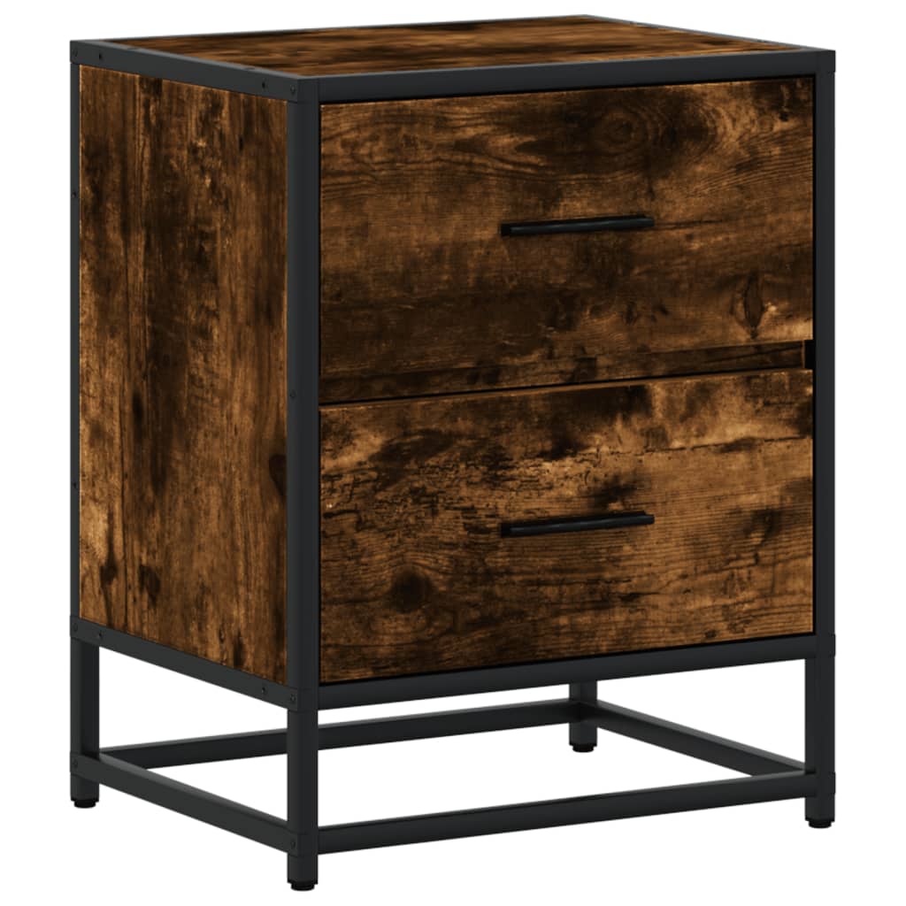 vidaXL Bedside Cabinets 2 pcs Smoked Oak 40x31x50 cm Engineered Wood