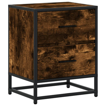 vidaXL Bedside Cabinets 2 pcs Smoked Oak 40x31x50 cm Engineered Wood