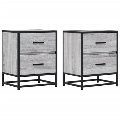 vidaXL Bedside Cabinets 2 pcs Grey Sonoma 40x31x50 cm Engineered Wood