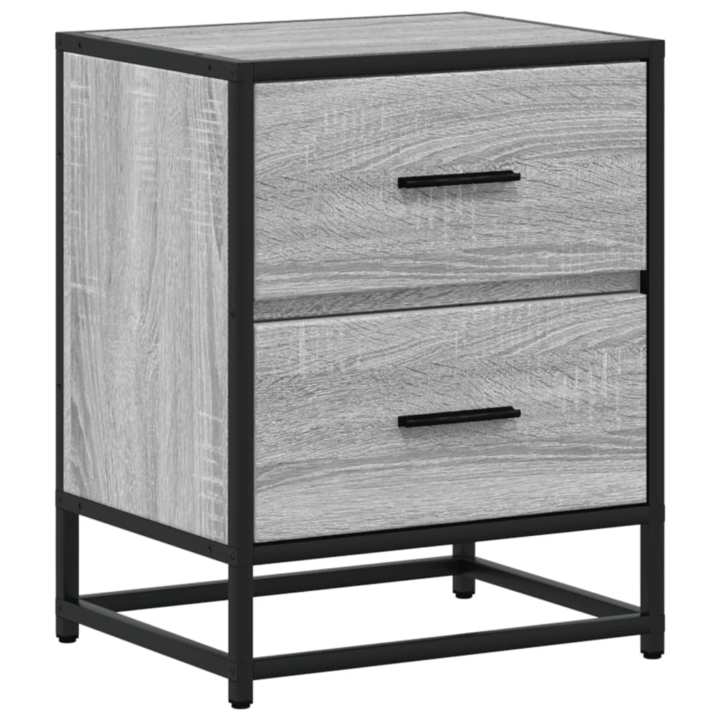 vidaXL Bedside Cabinets 2 pcs Grey Sonoma 40x31x50 cm Engineered Wood