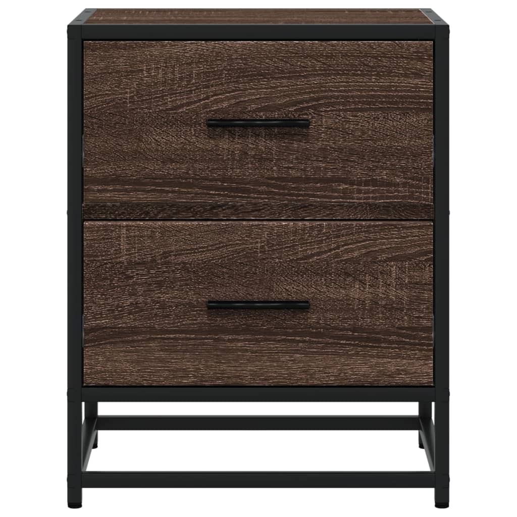 vidaXL Bedside Cabinets 2 pcs Brown Oak 40x31x50 cm Engineered Wood