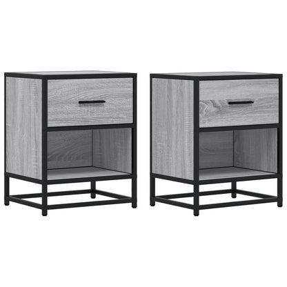 vidaXL Bedside Cabinets 2 pcs Grey Sonoma 40x31x50 cm Engineered Wood