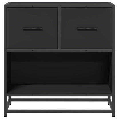vidaXL Bedside Cabinet Black 60x31x60 cm Engineered Wood and Metal