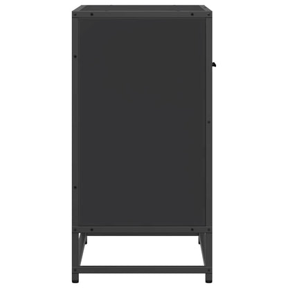 vidaXL Bedside Cabinet Black 60x31x60 cm Engineered Wood and Metal