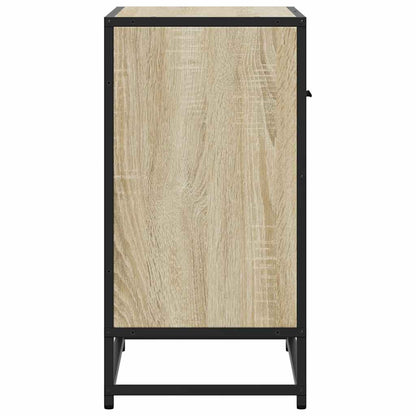 vidaXL Bedside Cabinet Sonoma Oak 60x31x60 cm Engineered Wood and Metal
