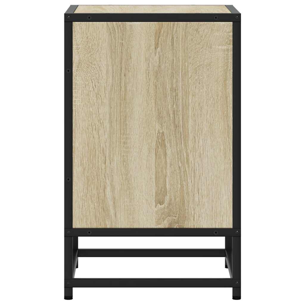 vidaXL Bedside Cabinets 2 pcs Sonoma Oak 40x31x50 cm Engineered Wood and Metal