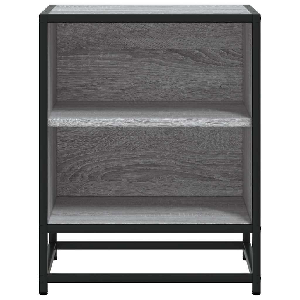 vidaXL Bedside Cabinets 2 pcs Grey Sonoma 40x31x50 cm Engineered Wood and Metal