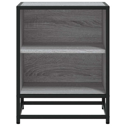 vidaXL Bedside Cabinets 2 pcs Grey Sonoma 40x31x50 cm Engineered Wood and Metal