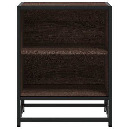vidaXL Bedside Cabinets 2 pcs Brown Oak 40x31x50 cm Engineered Wood and Metal