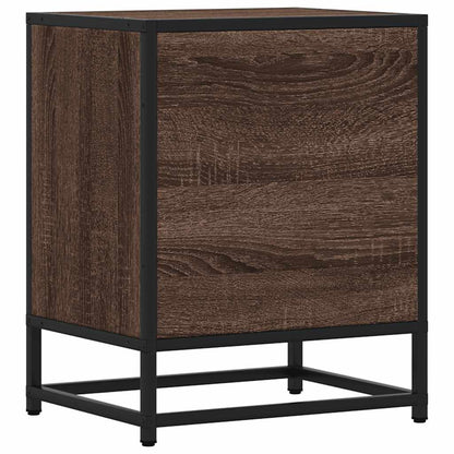 vidaXL Bedside Cabinets 2 pcs Brown Oak 40x31x50 cm Engineered Wood and Metal