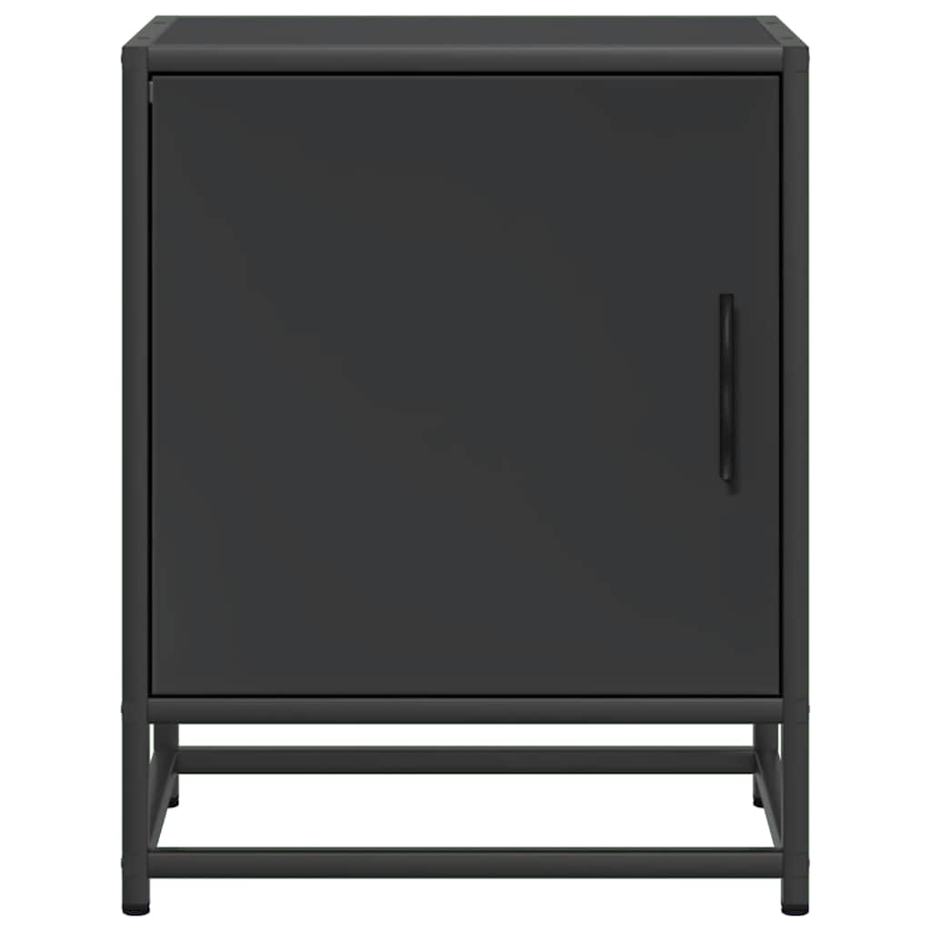 vidaXL Bedside Cabinets 2 pcs Black 40x31x50 cm Engineered Wood and Metal