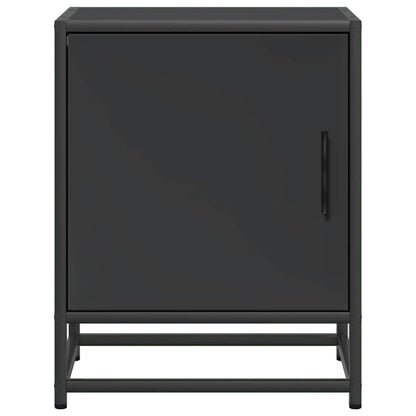 vidaXL Bedside Cabinets 2 pcs Black 40x31x50 cm Engineered Wood and Metal