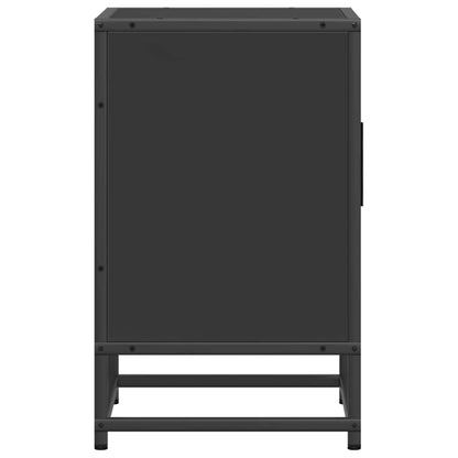 vidaXL Bedside Cabinets 2 pcs Black 40x31x50 cm Engineered Wood and Metal