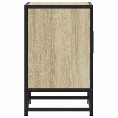 vidaXL Bedside Cabinet Sonoma Oak 40x31x50 cm Engineered Wood and Metal