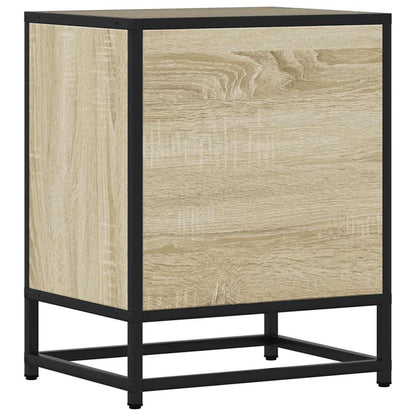 vidaXL Bedside Cabinets 2 pcs Sonoma Oak 40x31x50 cm Engineered Wood and Metal