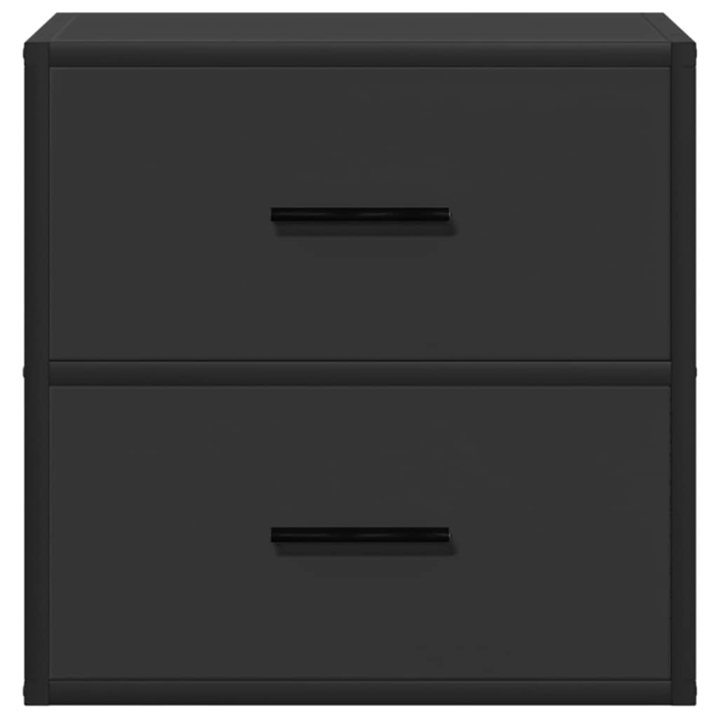 vidaXL Wall-mounted Bedside Cabinet Black 40x31x39.5 cm