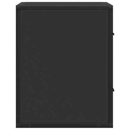 vidaXL Wall-mounted Bedside Cabinet Black 40x31x39.5 cm
