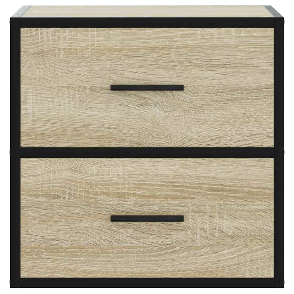 vidaXL Wall-mounted Bedside Cabinet Sonoma Oak 40x31x39.5 cm