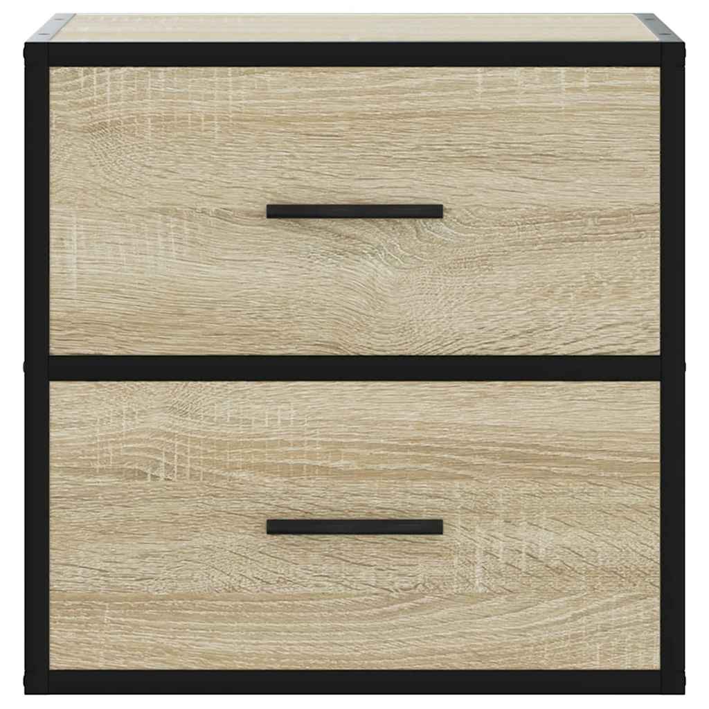 vidaXL Wall-mounted Bedside Cabinets 2 pcs Sonoma Oak 40x31x39.5 cm