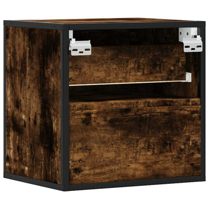 vidaXL Wall-mounted Bedside Cabinets 2 pcs Smoked Oak 40x31x39.5 cm