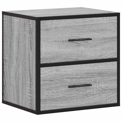 vidaXL Wall-mounted Bedside Cabinet Grey Sonoma 40x31x39.5 cm