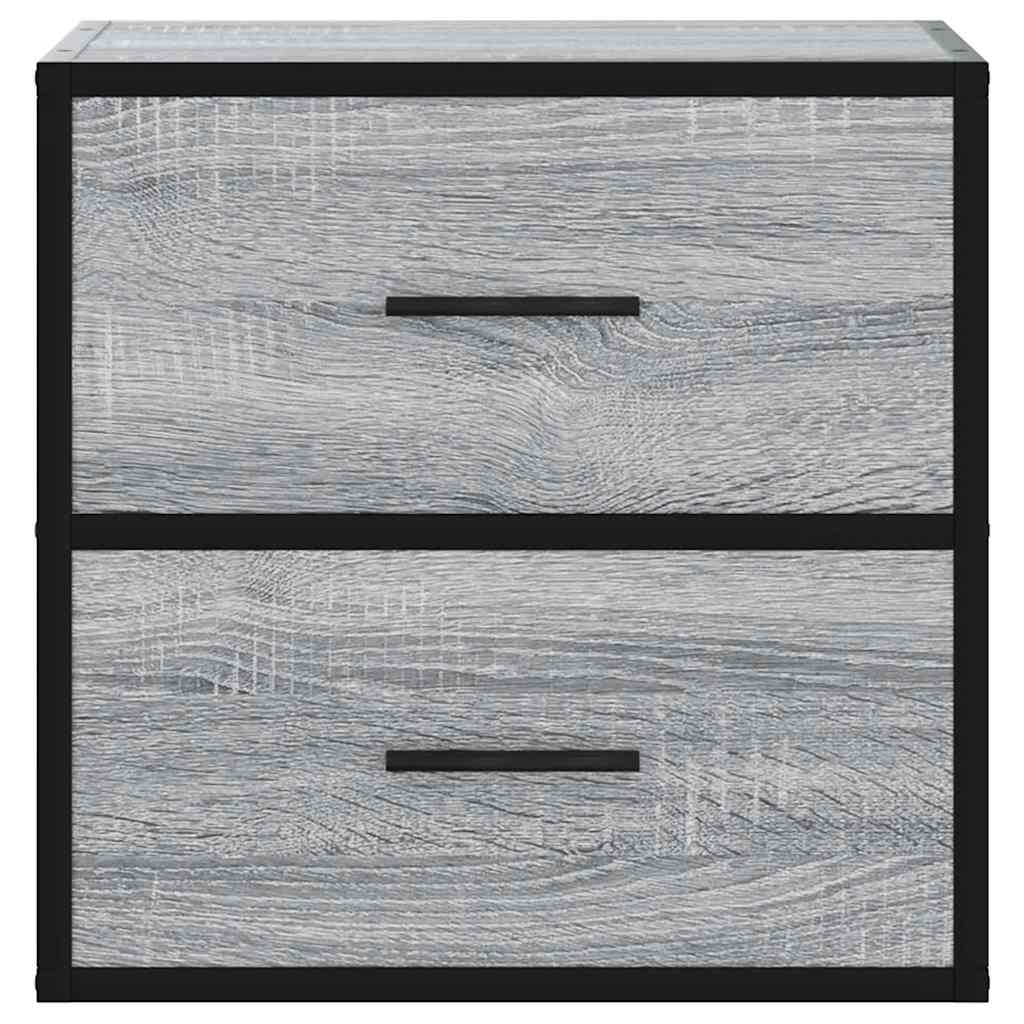 vidaXL Wall-mounted Bedside Cabinet Grey Sonoma 40x31x39.5 cm