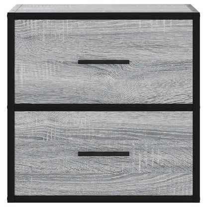 vidaXL Wall-mounted Bedside Cabinet Grey Sonoma 40x31x39.5 cm