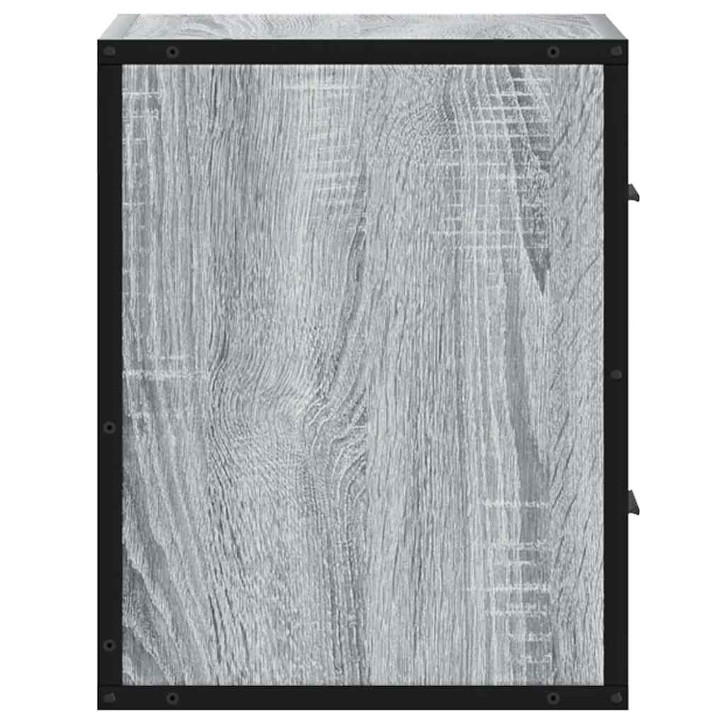 vidaXL Wall-mounted Bedside Cabinet Grey Sonoma 40x31x39.5 cm