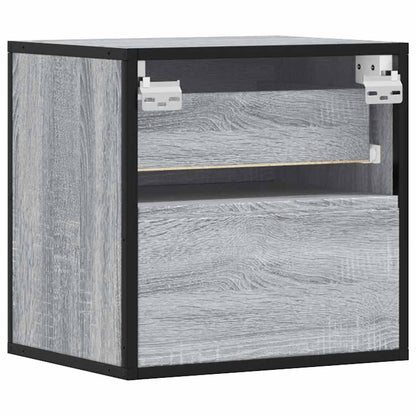 vidaXL Wall-mounted Bedside Cabinet Grey Sonoma 40x31x39.5 cm