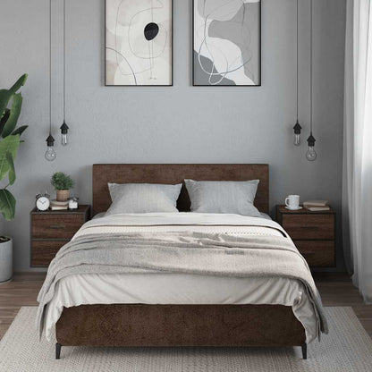vidaXL Wall-mounted Bedside Cabinets 2 pcs Brown Oak 40x31x39.5 cm