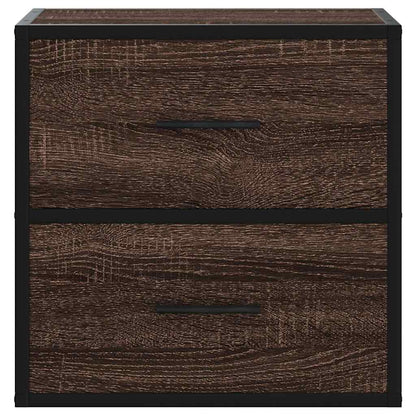 vidaXL Wall-mounted Bedside Cabinets 2 pcs Brown Oak 40x31x39.5 cm