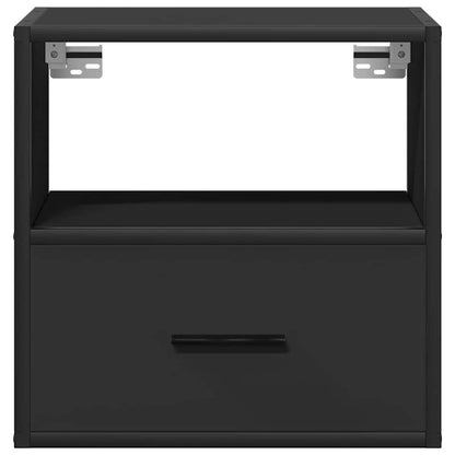 vidaXL Wall-mounted Bedside Cabinet Black 40x31x39.5 cm