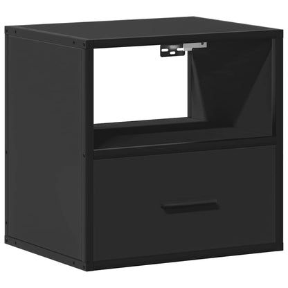 vidaXL Wall-mounted Bedside Cabinets 2 pcs Black 40x31x39.5 cm