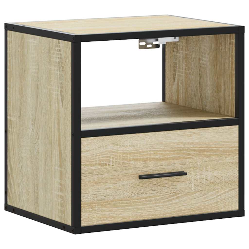 vidaXL Wall-mounted Bedside Cabinet Sonoma Oak 40x31x39.5 cm