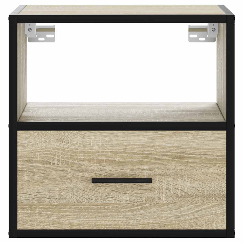 vidaXL Wall-mounted Bedside Cabinet Sonoma Oak 40x31x39.5 cm