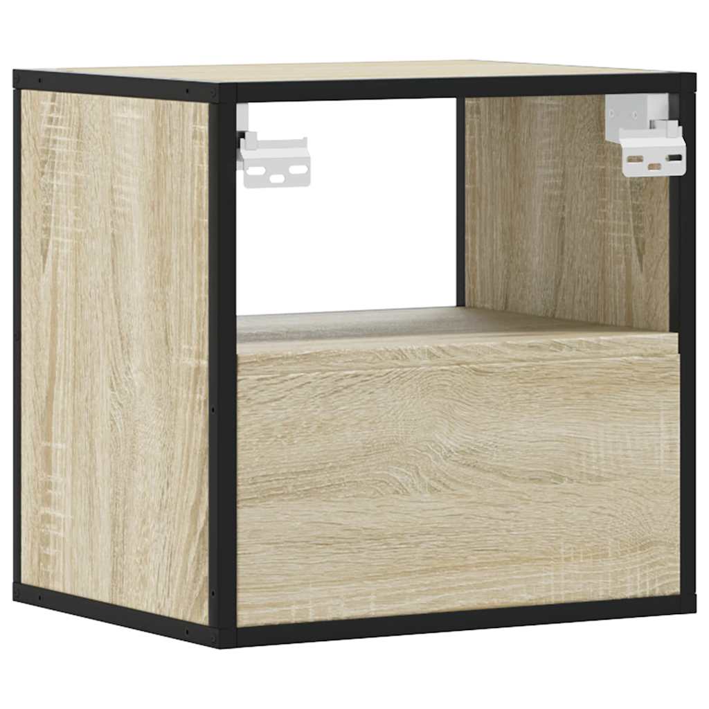vidaXL Wall-mounted Bedside Cabinet Sonoma Oak 40x31x39.5 cm