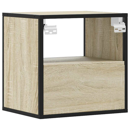 vidaXL Wall-mounted Bedside Cabinet Sonoma Oak 40x31x39.5 cm