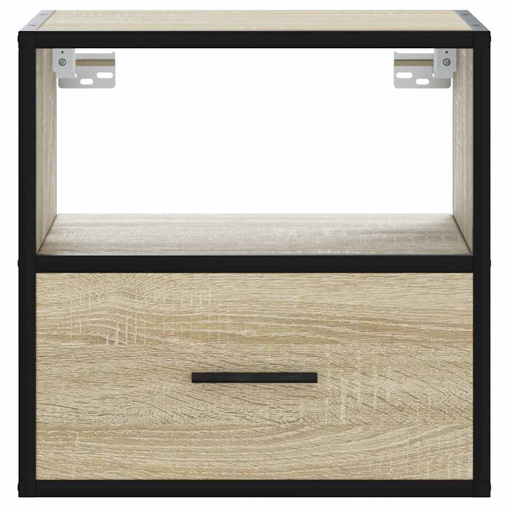 vidaXL Wall-mounted Bedside Cabinets 2 pcs Sonoma Oak 40x31x39.5 cm